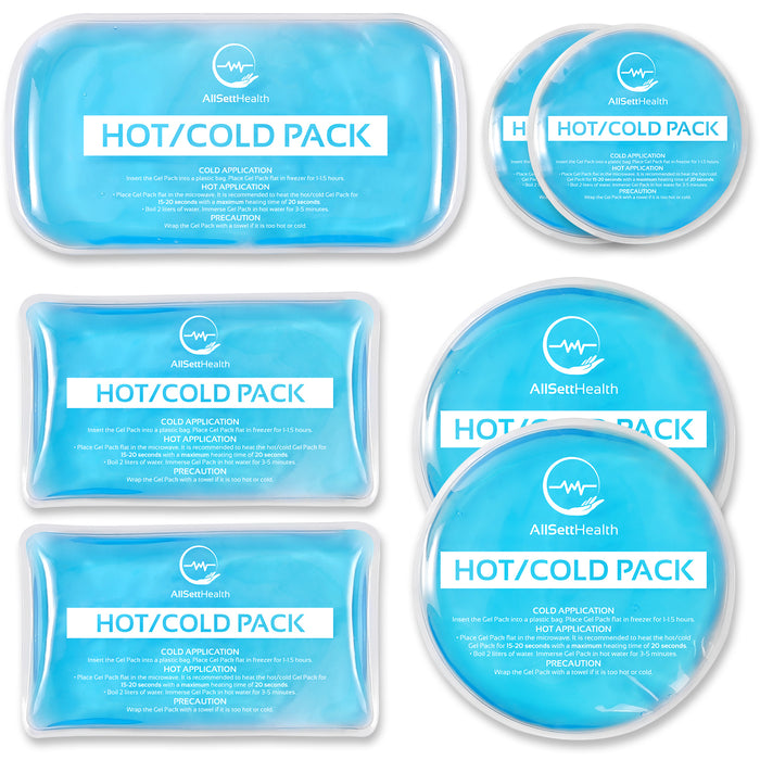 Reusable Hot and Cold Gel Ice Pack for Injury Pain Relief, Hot Cold Compress - 7 Pack