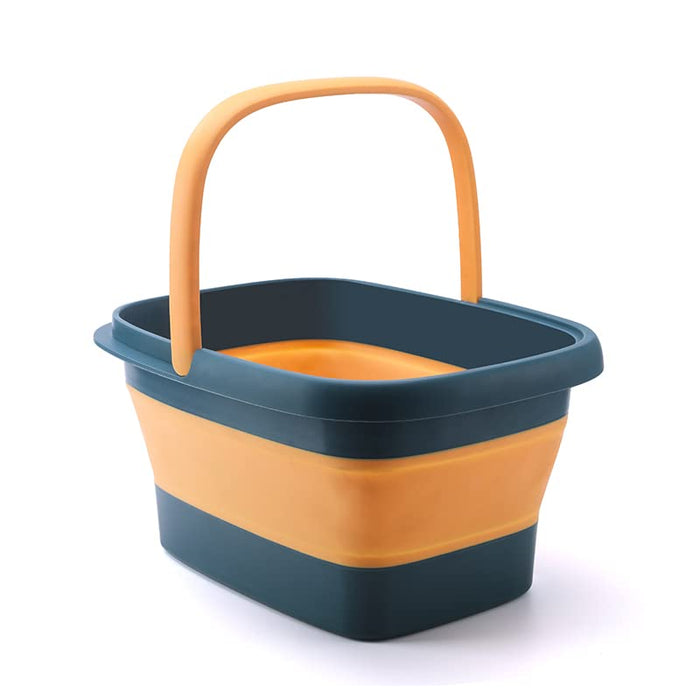 Collapsible Foot Bath – Advanced Foot Soaking Tub with Portable Design and Handle – Foldable Pedicure Foot Spa Bowl – Compact and Lightweight Foot Soak with Acupressure Points