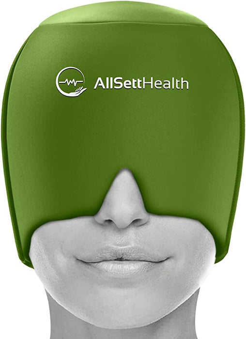 Migraine Relief Cap Ice Head Wrap Headache and Migraine Hat | Headache Relief with Hot/Cold Gel Head Ice Pack with Face and Eye Headache Mask Compress