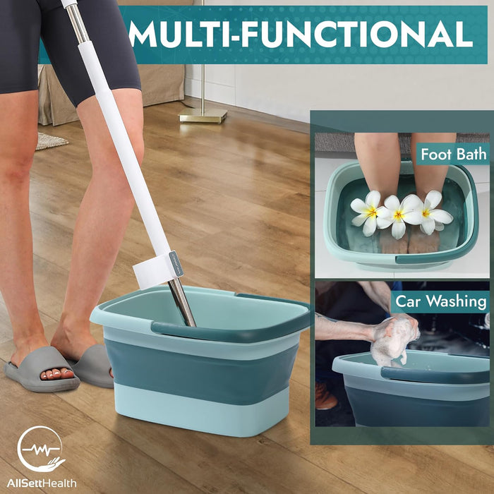 Collapsible Foot Bath – Advanced Foot Soaking Tub with Portable Design and Handle – Foldable Pedicure Foot Spa Bowl – Compact and Lightweight Foot Soak with Acupressure Points
