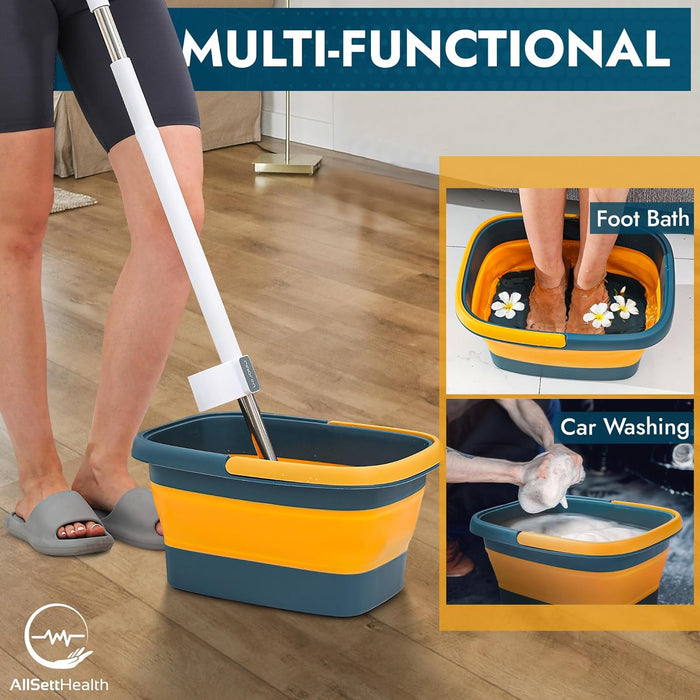 Collapsible Foot Bath – Advanced Foot Soaking Tub with Portable Design and Handle – Foldable Pedicure Foot Spa Bowl – Compact and Lightweight Foot Soak with Acupressure Points