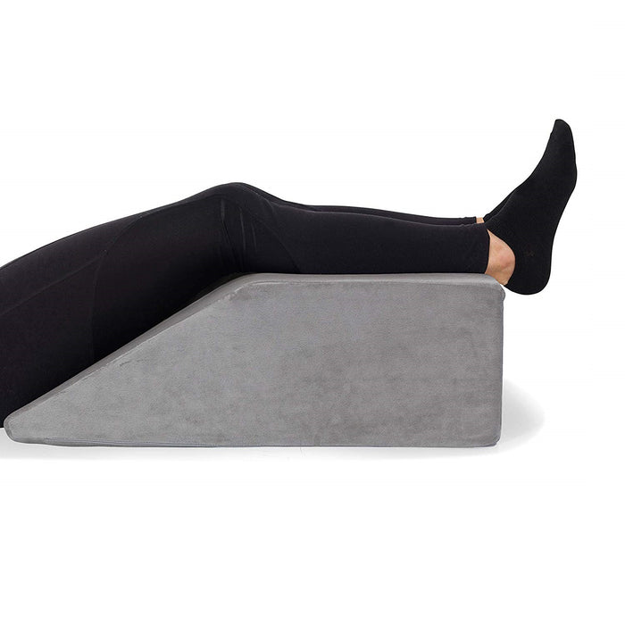 Leg Elevation Pillow – Memory Foam Wedge for Foot, Ankle, Knee & Hip Support – Improves Circulation & Relieves Pain