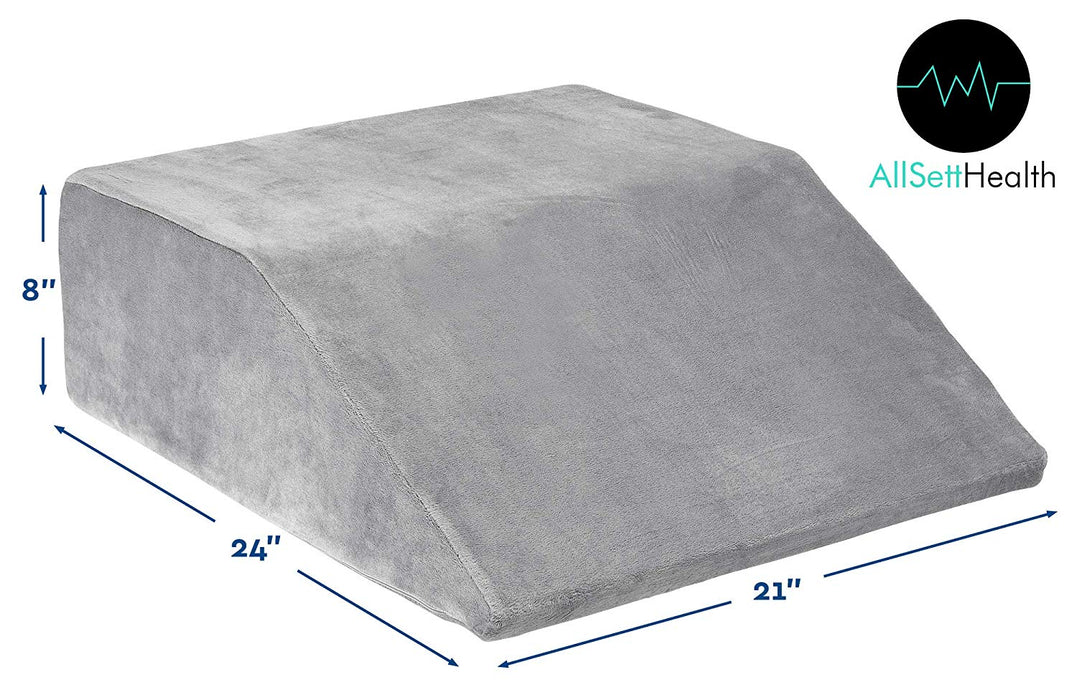 Leg Elevation Pillow – Memory Foam Wedge for Foot, Ankle, Knee & Hip Support – Improves Circulation & Relieves Pain