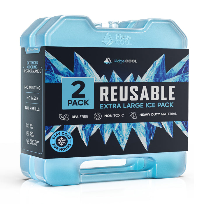 4 Pack Reusable Extra Large Ice Packs for Cooler, Long Lasting Freezer Packs for Camping, Beach, and Road Trips, Cooler Ice Packs BPA-Free Non-Toxic, 10.28"x 7.80"