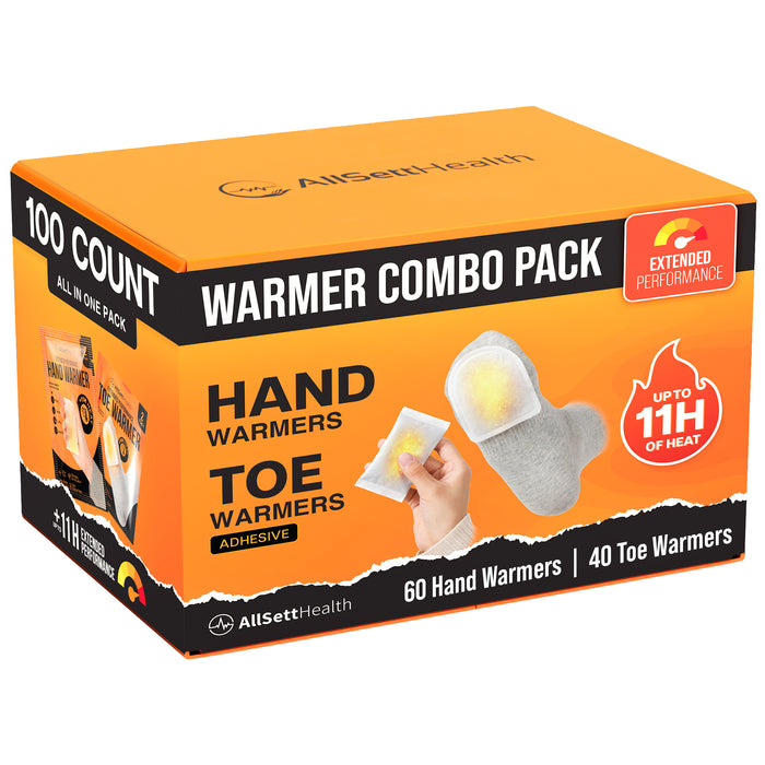 Hand and Toe Warmers Variety Pack – 100 Piece for Cold Weather