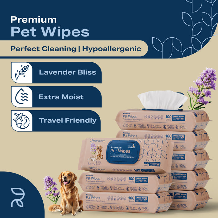 800 Bulk Dog Wipes for Paws and Butt - Pet Wipes for Dogs and Cats