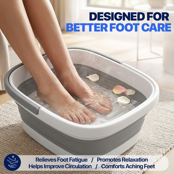 Collapsible Foot Soaking Tub Foldable Foot Bath Soak Tub Basin for Home Spa
