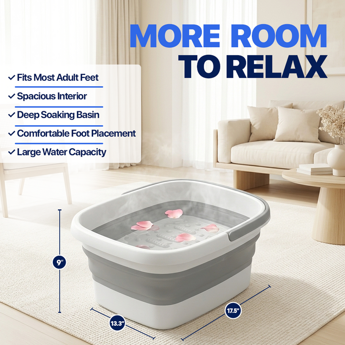 Collapsible Foot Soaking Tub Foldable Foot Bath Soak Tub Basin for Home Spa