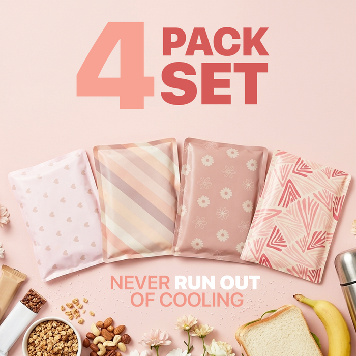 4 Pack Slim Ice Packs for Lunch Boxes, Reusable Kids Cold Packs for Coolers