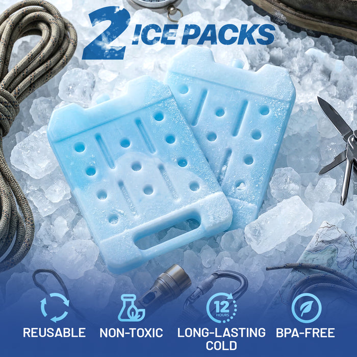 4 Pack Reusable Extra Large Ice Packs for Cooler, Long Lasting Freezer Packs for Camping, Beach, and Road Trips, Cooler Ice Packs BPA-Free Non-Toxic, 10.28"x 7.80"