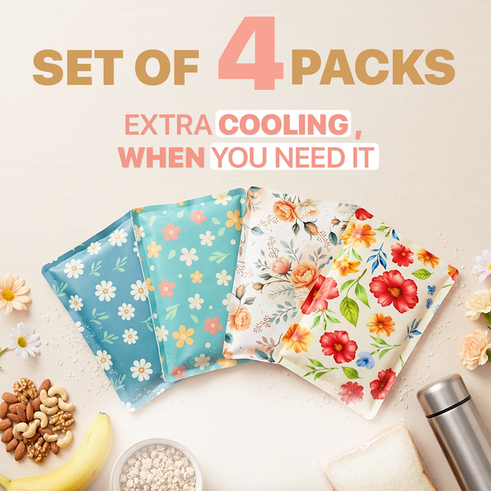 4 Pack Slim Ice Packs for Lunch Boxes, Reusable Kids Cold Packs for Coolers
