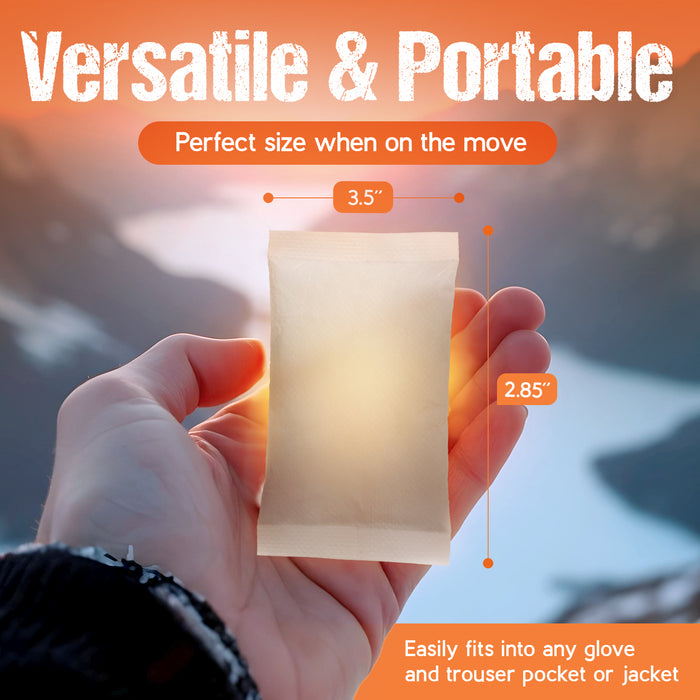 Disposable Natural Hand Warmers – 100 Pairs, 11 Hour Air Activated Heat Packs