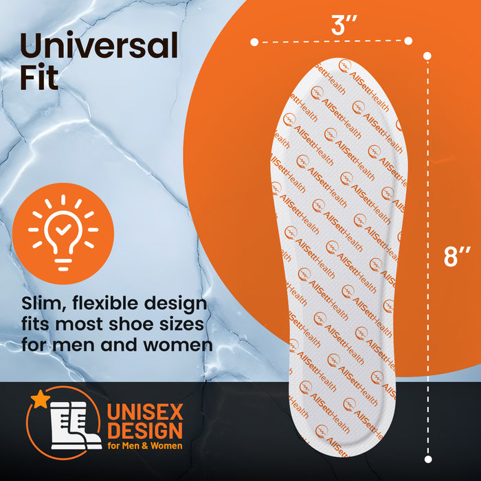 Insole Foot Warmers for Feet – 10+ Hour Air-Activated Foot Warmers Disposable | TSA Approved Insole Warmers for Boots & Shoes | Thin Adhesive Feet Warmers for Outdoor Use