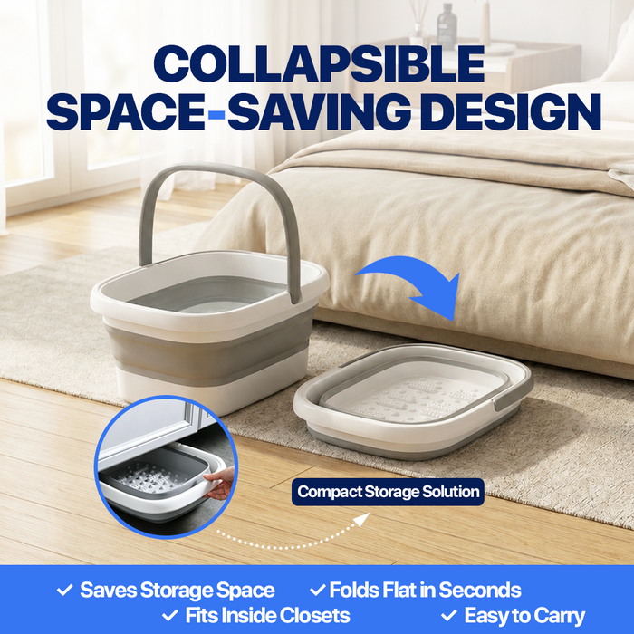 Collapsible Foot Soaking Tub Foldable Foot Bath Soak Tub Basin for Home Spa