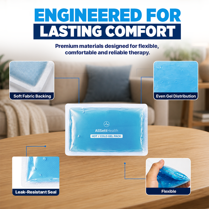 6 Piece Ice Packs for Injuries Reusable - Soft Ice Pack Flexible Cold Packs