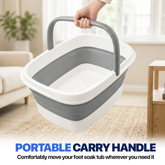 Collapsible Foot Soaking Tub Foldable Foot Bath Soak Tub Basin for Home Spa