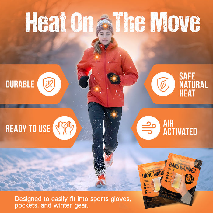 Disposable Natural Hand Warmers – 100 Pairs, 11 Hour Air Activated Heat Packs