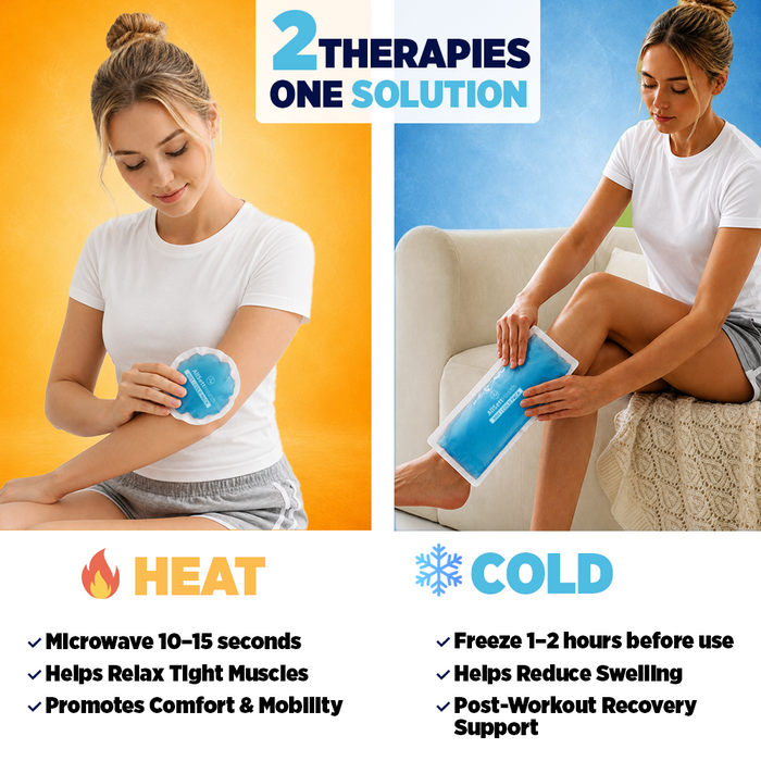 6 Piece Ice Packs for Injuries Reusable - Soft Ice Pack Flexible Cold Packs