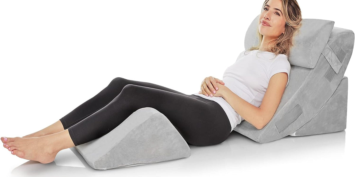 AllSett Health 4 PC Bed Wedge Pillows Set - Orthopedic Wedge Pillow fo —  All Sett Health