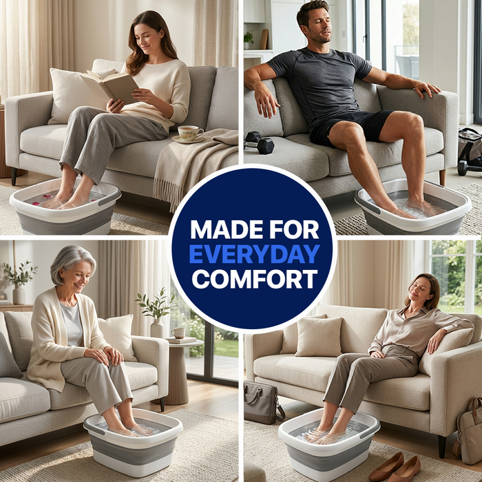 Collapsible Foot Soaking Tub Foldable Foot Bath Soak Tub Basin for Home Spa