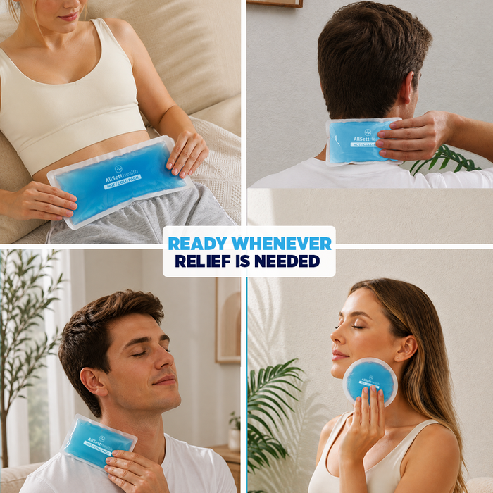 6 Piece Ice Packs for Injuries Reusable - Soft Ice Pack Flexible Cold Packs