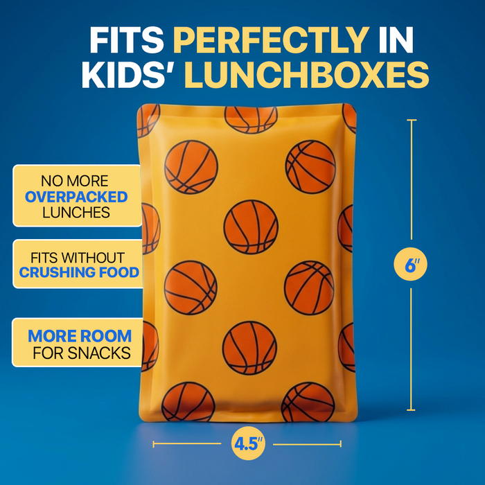 4 Pack Slim Ice Packs for Lunch Boxes, Reusable Kids Cold Packs for Coolers