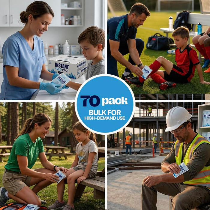 10 Pack Instant Ice Packs for Injuries Disposable First Aid Cold Packs