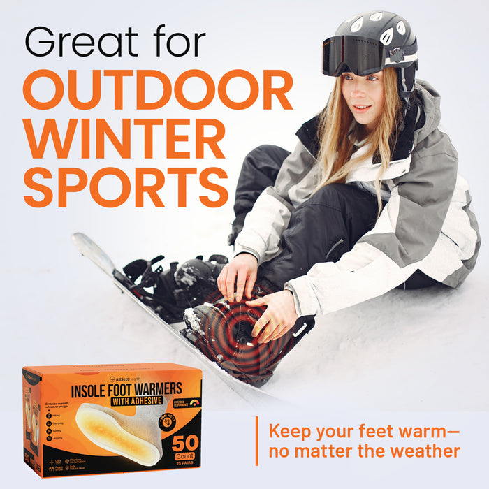 Insole Foot Warmers for Feet – 10+ Hour Air-Activated Foot Warmers Disposable | TSA Approved Insole Warmers for Boots & Shoes | Thin Adhesive Feet Warmers for Outdoor Use