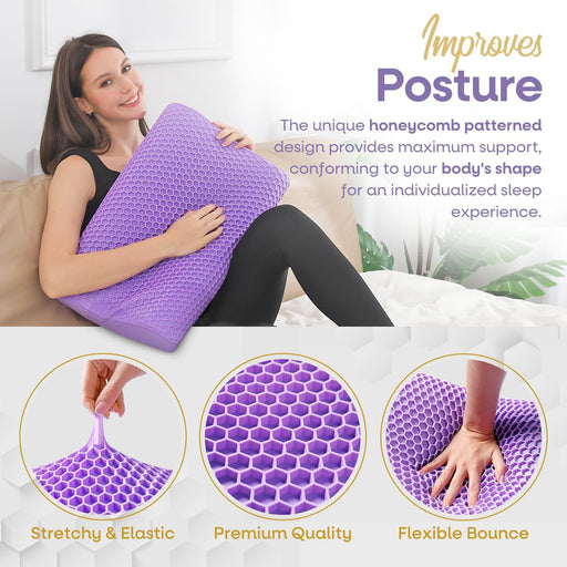 Sleep Yoga Dual Position Neck Design, Hypoallergenic, Ergonomically  Designed Cervical Pillow to Help Improve Posture, Flexibility, and Sleep  Quality
