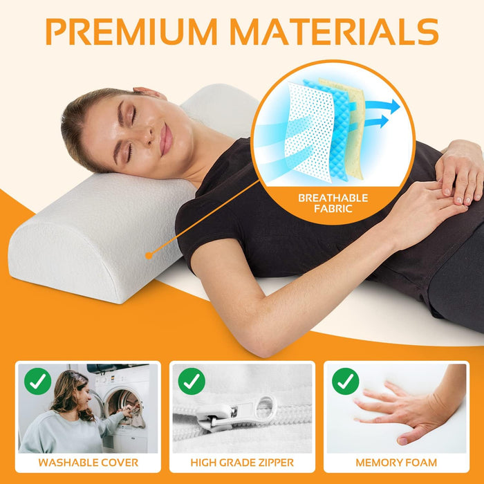 Premium Memory Foam Knee Pillow With Bamboo Cover 