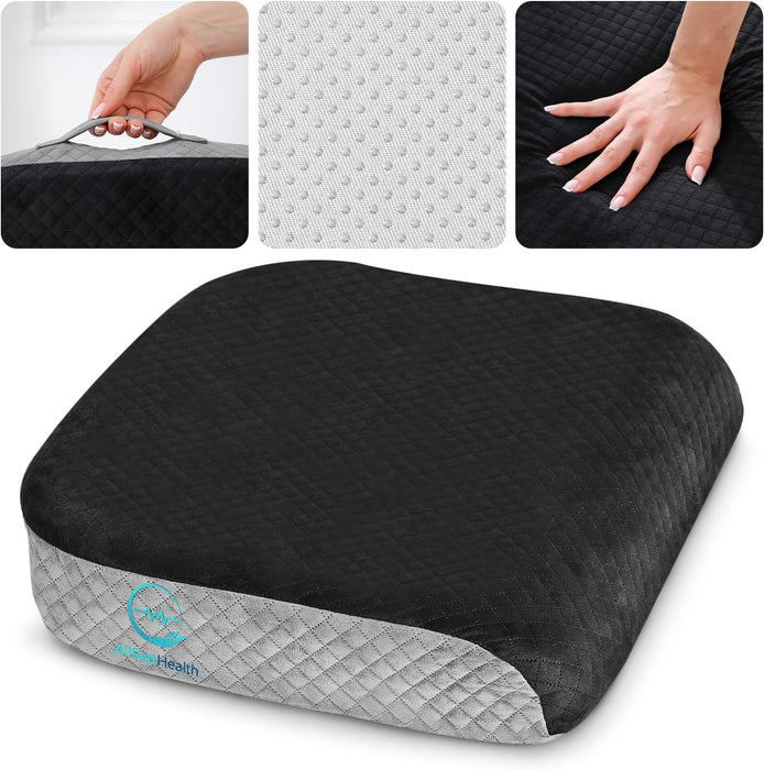 Extra Large Seat Cushion – Memory Foam Chair Cushion for Back & Coccyx Pain