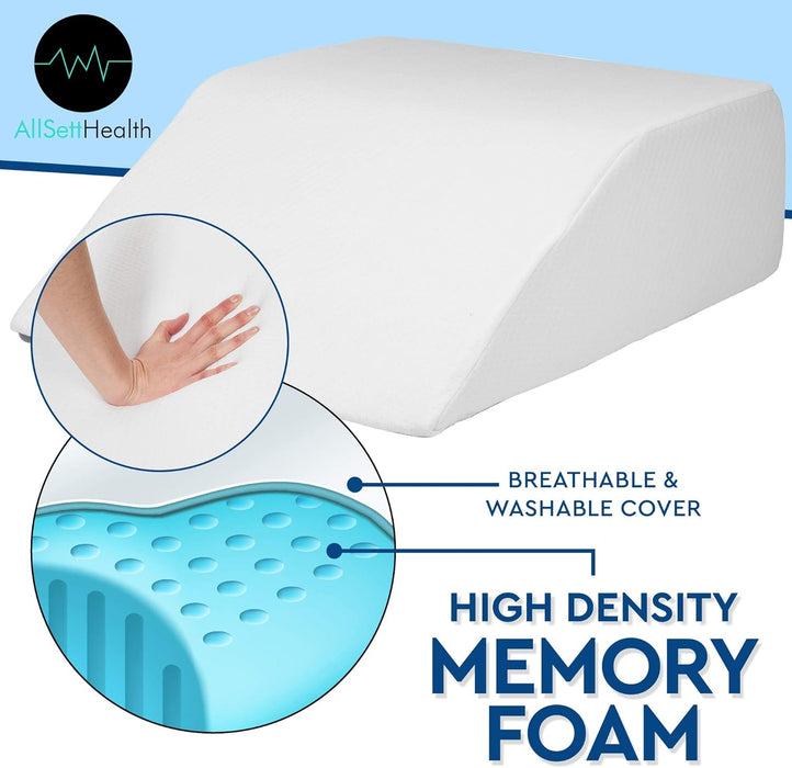 Restorology Leg Elevation Pillow for Sleeping - Supportive Bed Wedge Pillow  for Circulation, Swelling, Foot & Knee Discomfort
