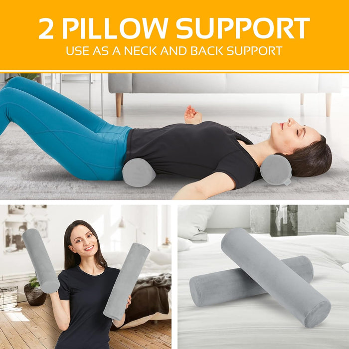 AllSett Health 2 Pack - XXL Half Moon Bolster Pillow for Legs, Back an —  All Sett Health