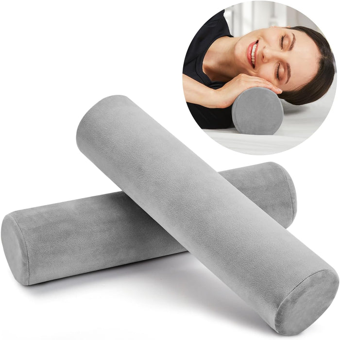 Cervical Neck Roll Memory Foam Pillow, Bolster, round Neck Support