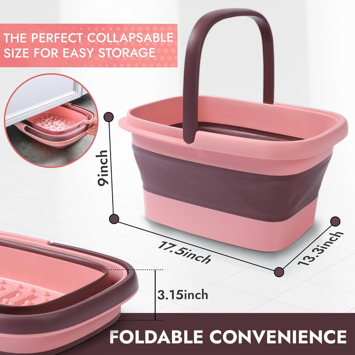 Collapsible Foot Bath Basin for Soaking Feet 15L/4 Gallons Foot Bath  Collapsible Foot Soak Tub