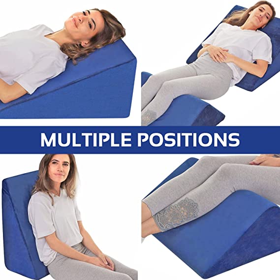 Foam Wedge Pillow for Back Pain and Body Positioning (3 in 1)