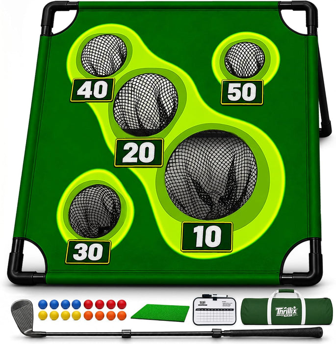 Golf Cornhole Game, Indoor and Outdoor Backyard Golf Chipping Game