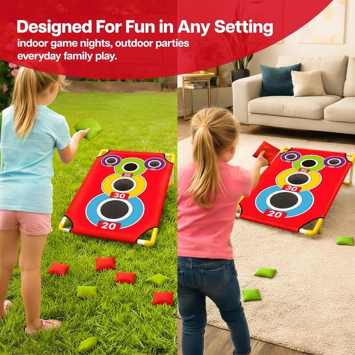 Cornhole Board with 21+ Games - Corn Hole Games for Adults & Kids