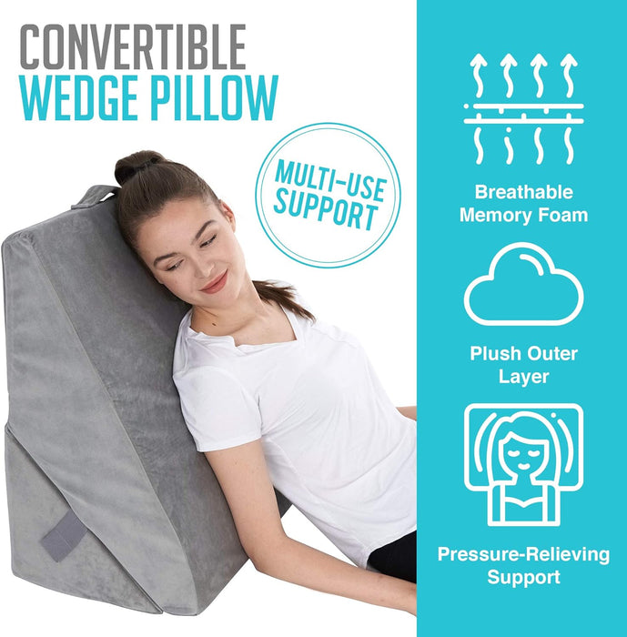 Back Support Pillow Sitting Bed  Wedge Cushion Backrest Bed - Hot