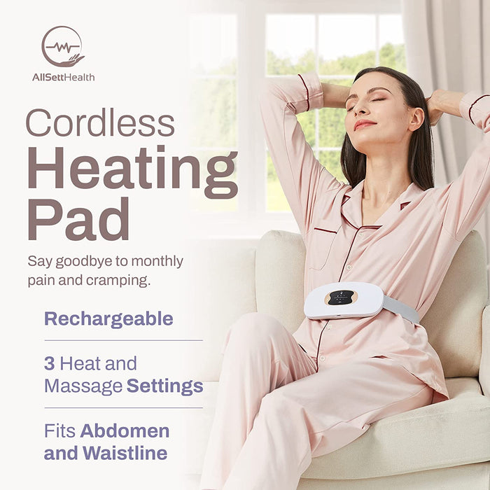 Cordless Heating Pad for Back Pain Relief - Wireless Heating Pad