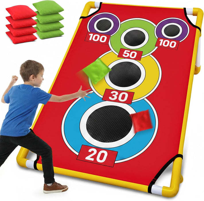 Cornhole Board with 21+ Games - Corn Hole Games for Adults & Kids