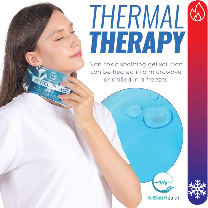 Reusable Hot and Cold Gel Ice Pack for Injury Pain Relief, Hot Cold Compress - 7 Pack