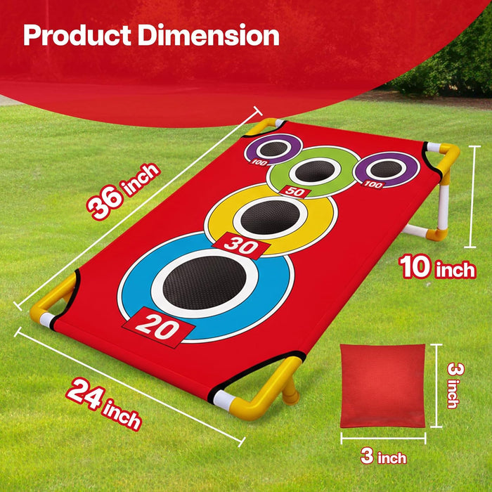 Cornhole Board with 21+ Games - Corn Hole Games for Adults & Kids