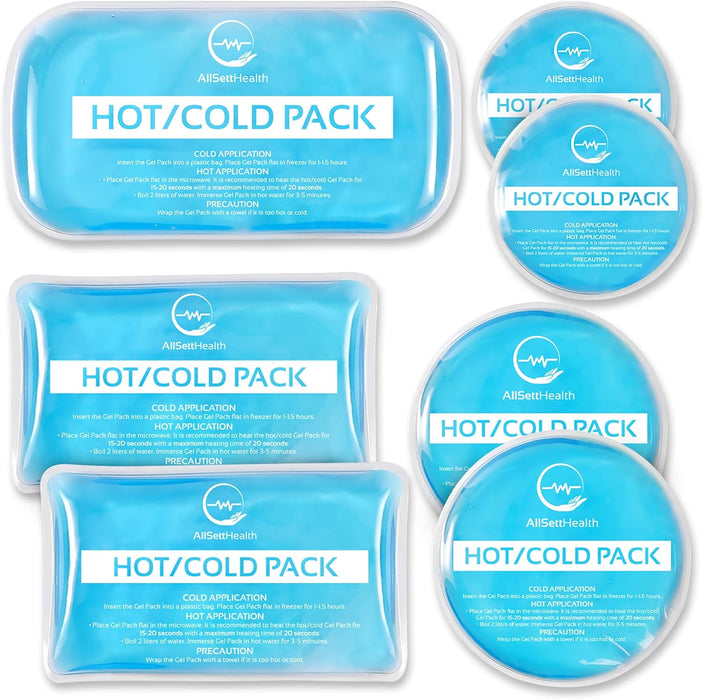 Reusable Hot and Cold Gel Ice Pack for Injury Pain Relief, Hot Cold Compress - 7 Pack