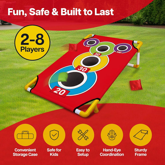 Cornhole Board with 21+ Games - Corn Hole Games for Adults & Kids