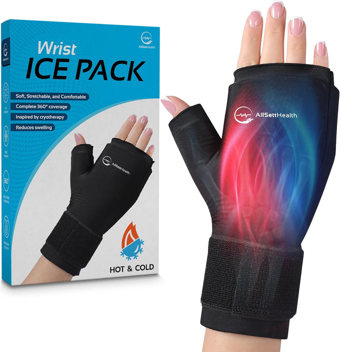 Hand Ice Pack Glove - Hot and Cold Gel Thumb Wrist Ice Pack Wrap for Arthritis Relief | Microwavable & Freezer Safe, Dual Therapy for Carpal Tunnel, Tendonitis, Swelling, Targeted Pain Relief for Hand