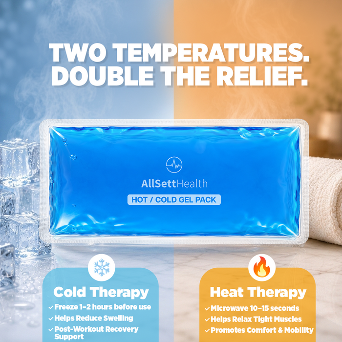 4 Large Ice Packs for Injuries Reusable with 2 Inserts - Soft Ice Pack Set