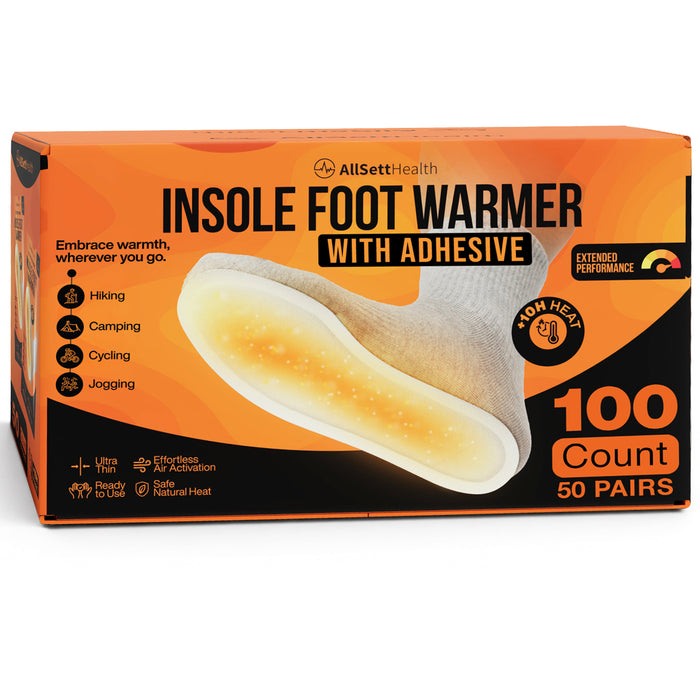 Insole Foot Warmers for Feet – 10+ Hour Air-Activated Foot Warmers Disposable | TSA Approved Insole Warmers for Boots & Shoes | Thin Adhesive Feet Warmers for Outdoor Use