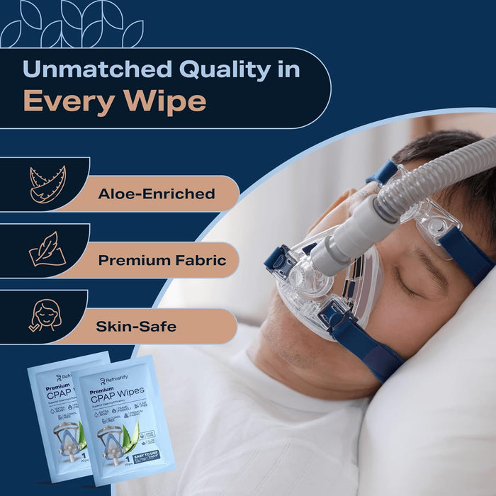 CPAP Mask Wipes (320 Count) + 8 Travel Wipes - Premium Large and Mosit Cleaning Wipes for Mask | CPAP Wipes Cleaner, Unscented, CPAP Cleaning Supplies