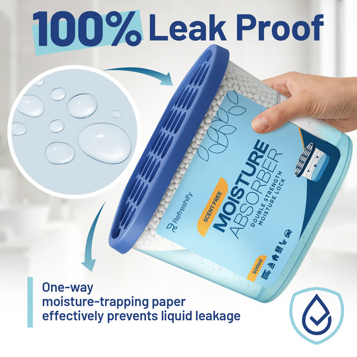 6 Pack Premium Moisture Absorbers & Dehumidifier Tubs for Car